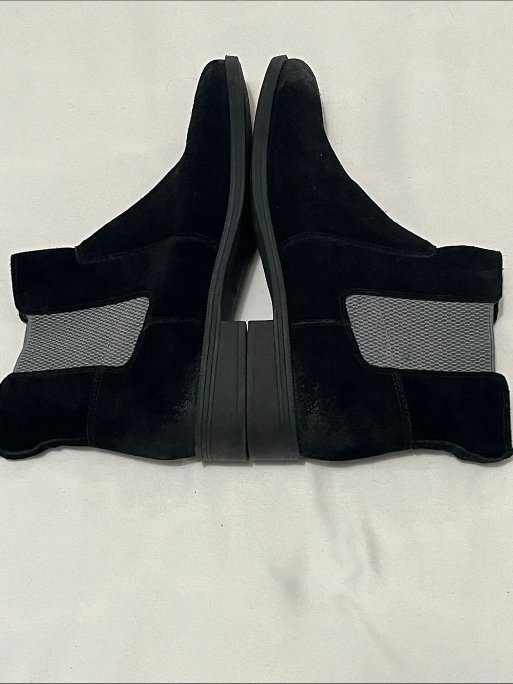 Vionic Alana Water Repellent Black Suede Chelsea Ankle Boots
